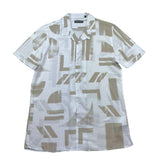 Antony Morato Camicia Tinta Unita con Fantasia Mezza Manica per Bambino MKSS00073X BIANCO ANTONY MORATO 