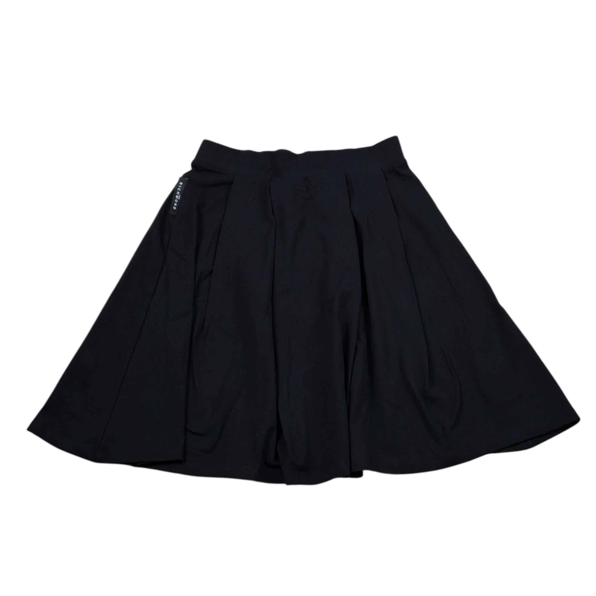 John Richmond Gonna tinta unita con Logo Nero per Bambina RGP25005C NERO JOHN RICHMOND 