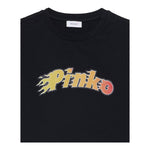 Pinko T-Shirt Girocollo Tinta Unita con Logo per Bambina KFTS001 NERO PINKO 