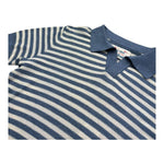 Saint Barth Polo Bicolore con Fantasia A Righe per Bambino 00009L BIANCO/BLU SAINT BARTH 