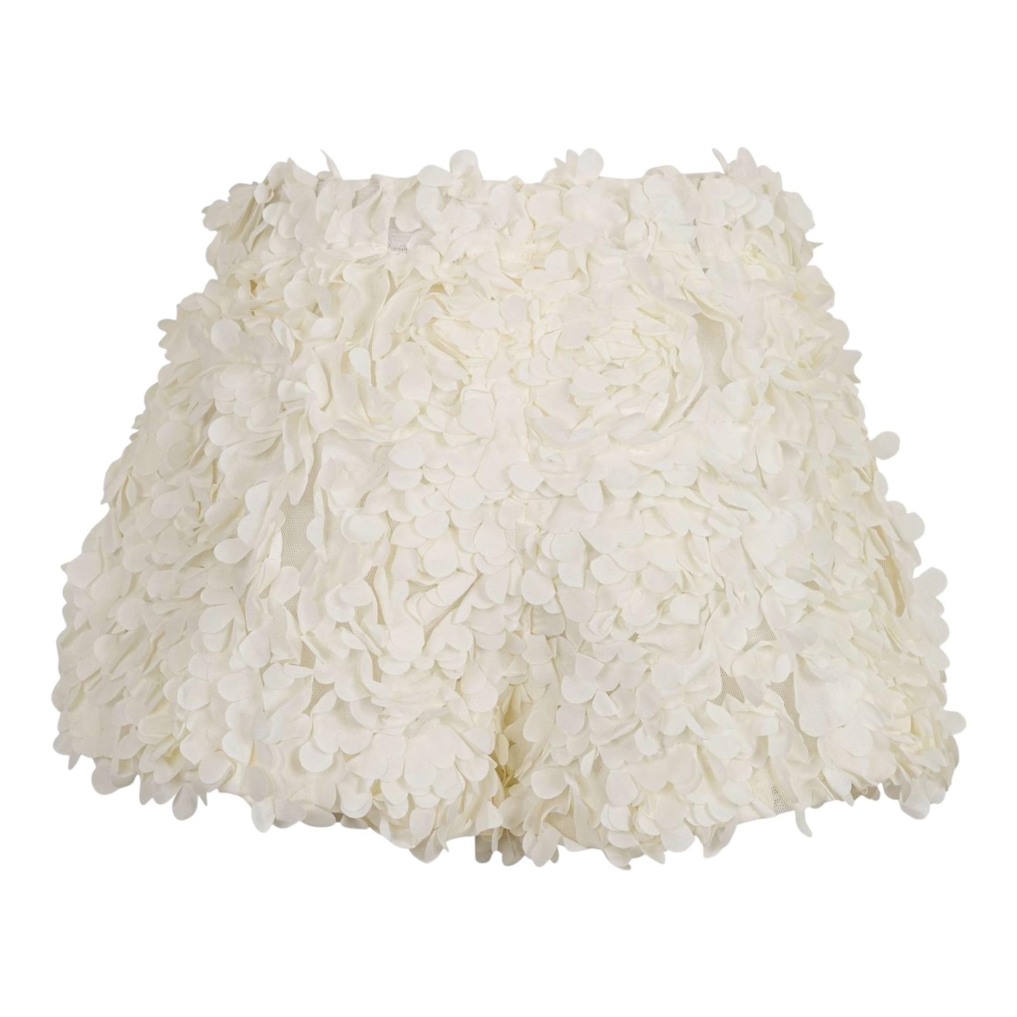 Dou Dou Short Tinta Unita con Applicazioni per Bambina DW6A99 PANNA DOU DOU 