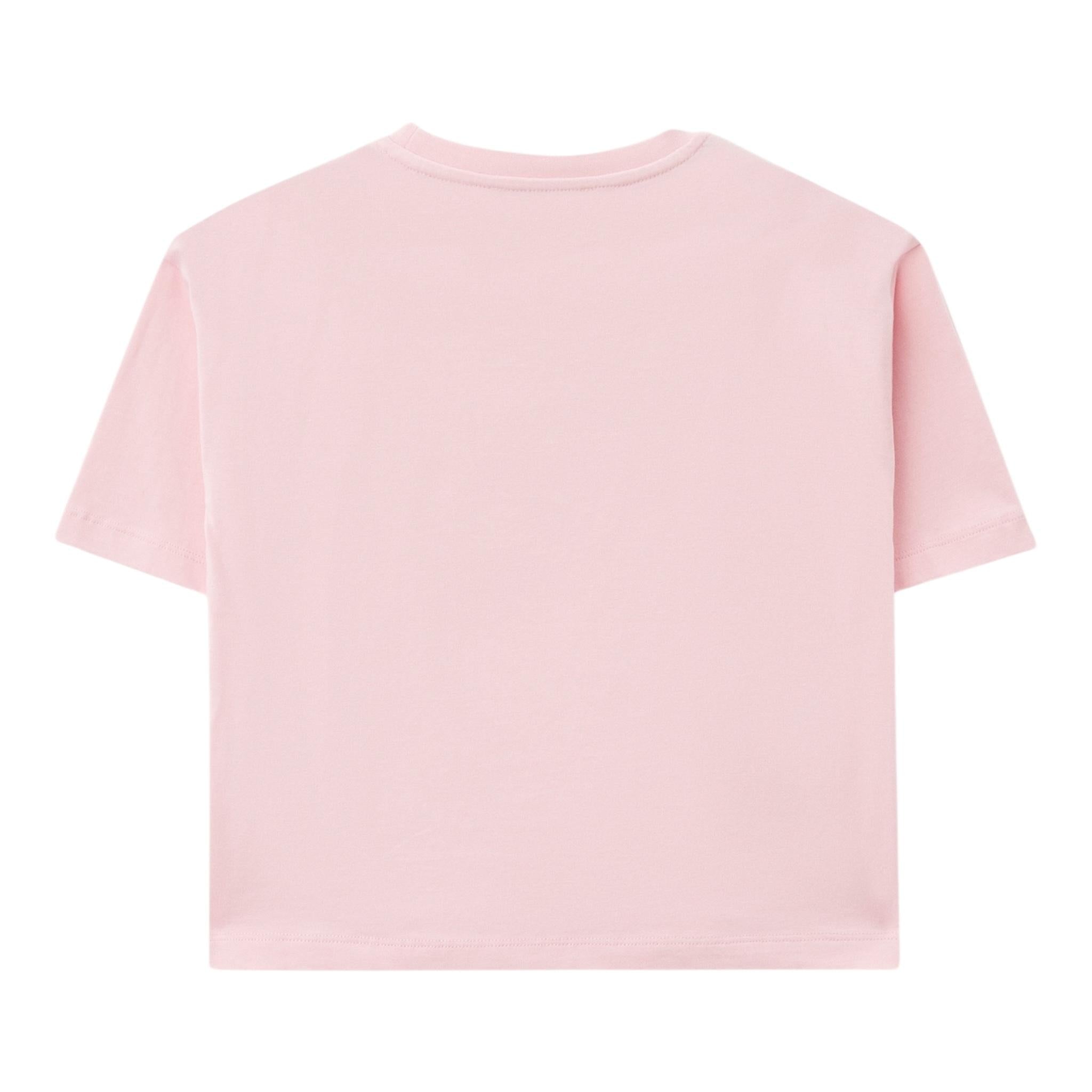 Iceberg T-Shirt Girocollo Tinta Unita con Stampa per Bambina TSICE5150JX ROSA ICEBERG 