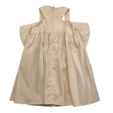 Vicolo Abito Tinta Unita Giromanica Con Fiocco Beige Per Bambina