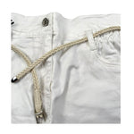 Sarabanda Short Tinta Unita con Cinturino per Bambina 06826 BIANCO SARABANDA 