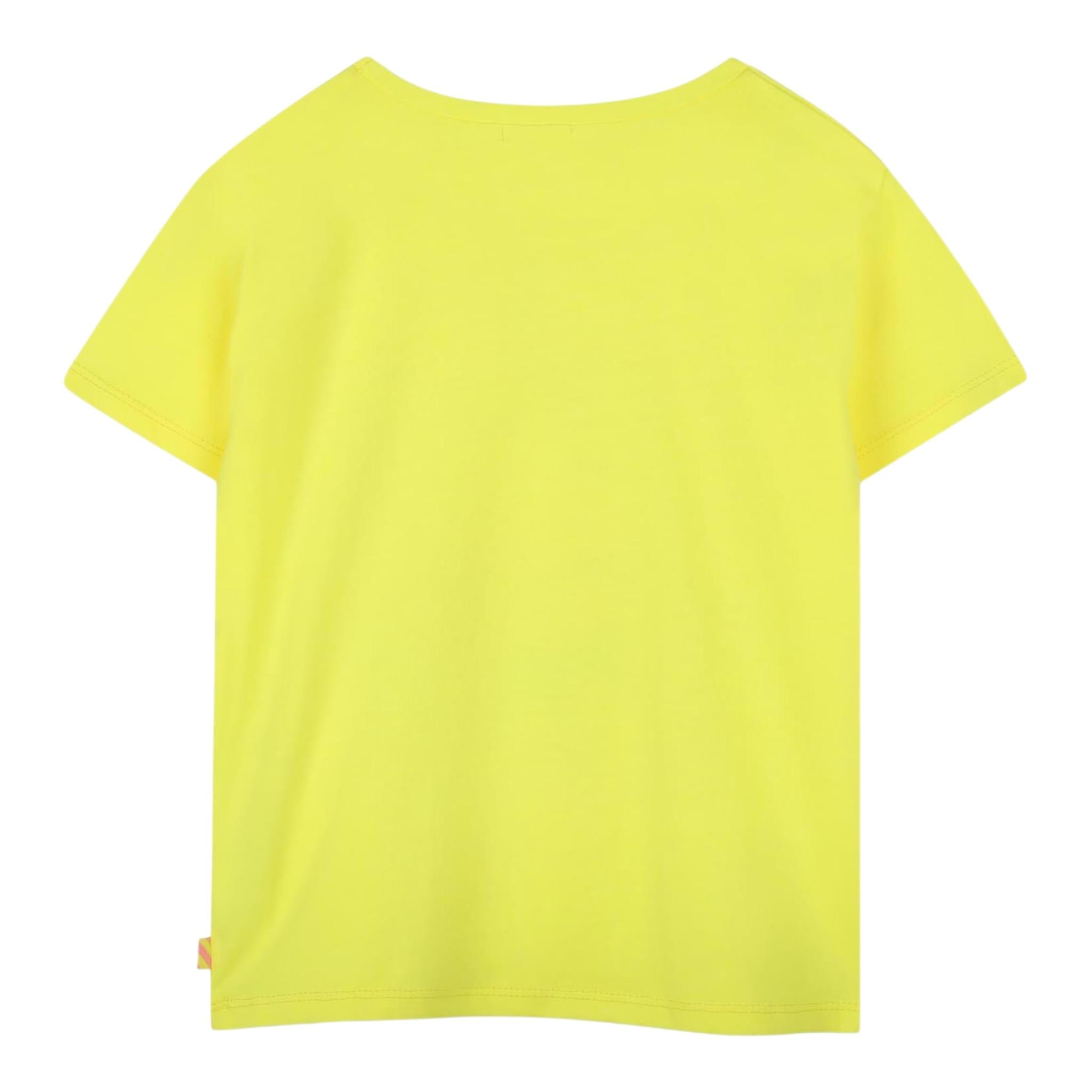 Billieblush T-Shirt Tinta Unita con Brillantini per Bambina U20924 GIALLO BillIEBLUSH 