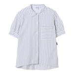 Aspesi Camicia Mezza Manica Tinta Unita Fantasia A Righe per Bambina S25044CLC6065X BIANCO ASPESI 