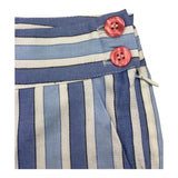 Miranda Short Tinta Unita con Fantasia A Righe Bianco per Bambina