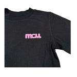 Mcu T-Shirt Girocollo tinta unita con Stampa Nero per Bambina MCU0126 NERO MCU 