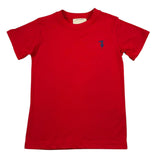 Trussardi T-Shirt Girocollo Tinta Unita con Logo per Bambino TBP26002TS ROSSO TRUSSARDI 