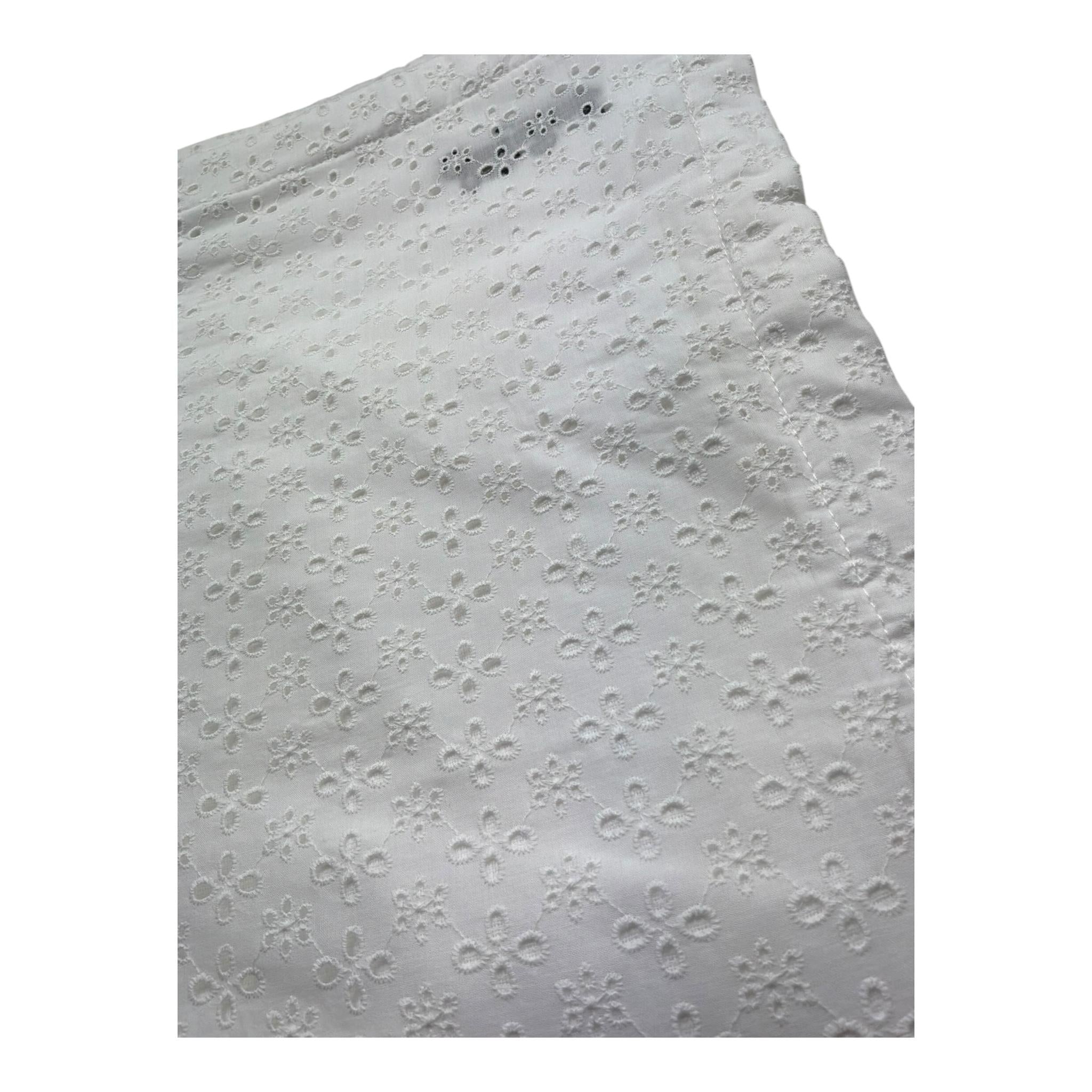 Saint Barth Coperta Tinta Unita Traforata per Bambina 00238LL BIANCO SAINT BARTH 