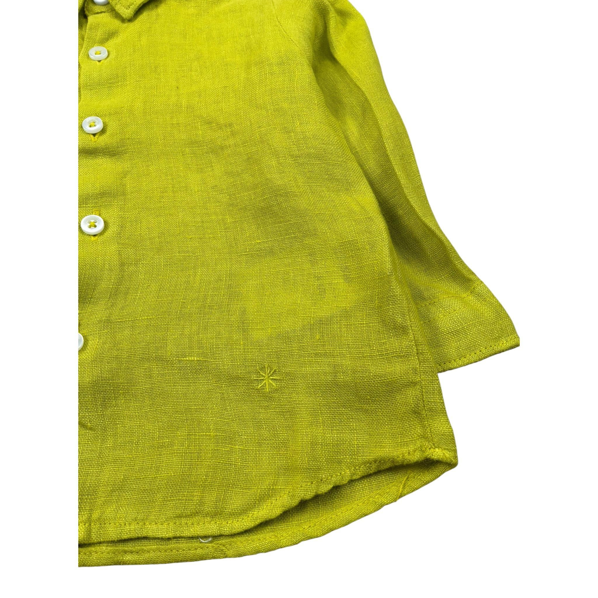 Manuel Ritz Camicia Manica Lunga Tinta Unita per Neonato MR2590 VERDE MANUEL RITZ 