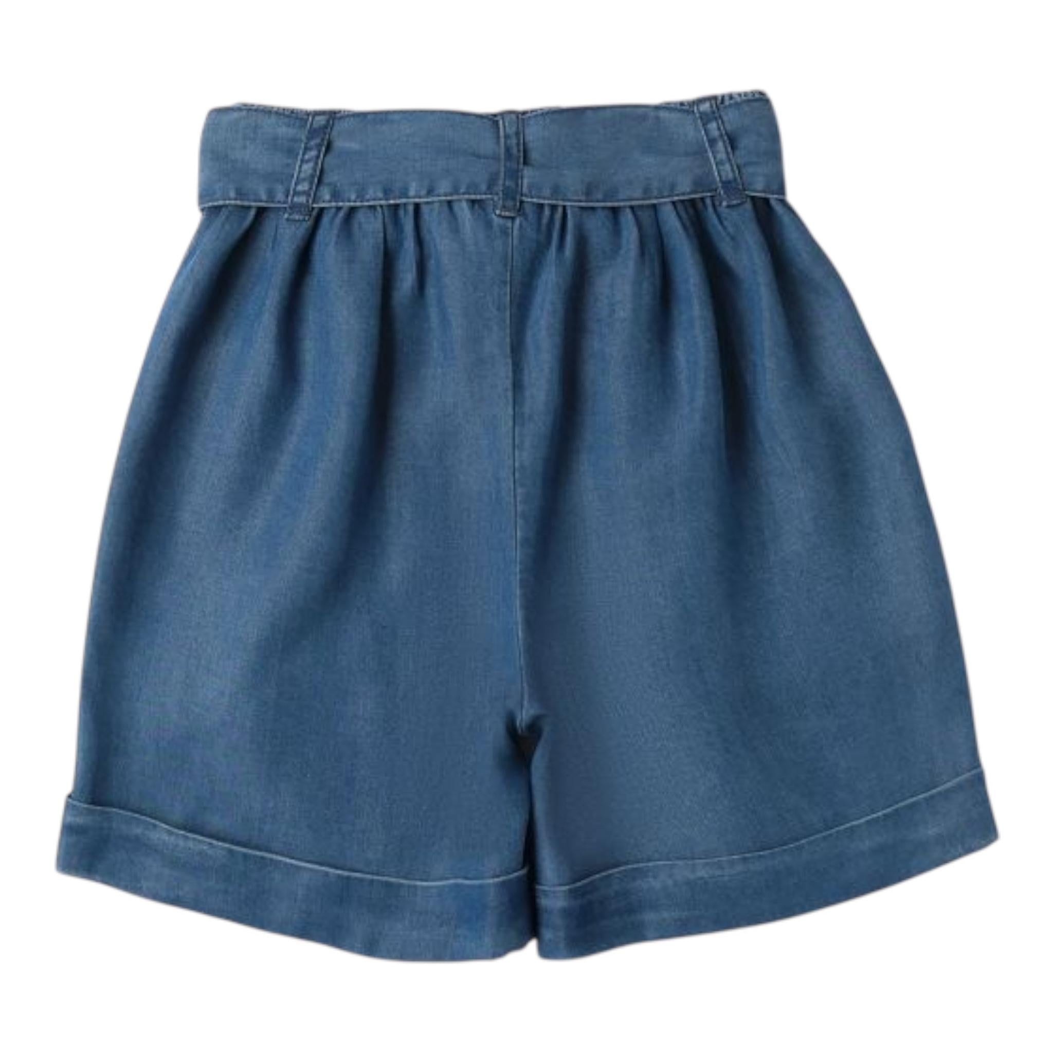 I Do Short Tinta Unita In Denim per Bambina 4B852 BLU I DO 