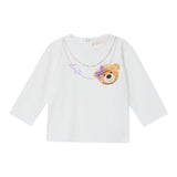 LIU JO shirt girocollo tinta unita con stampa Bianco per Neonata HF4055J0088 BIANCO LIU JO 