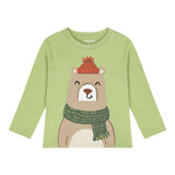 MAYORAL shirt girocollo tinta unita con stampa in contrasto Verde per Neonato 2035 VERDE MAYORAL 