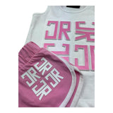 John Richmond Completo 2 Pezzi Canotta-Short Bicolore per Neonata RIP26028CJ BIANCO/ROSA JOHN RICHMOND 