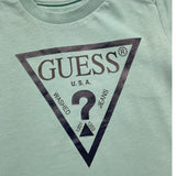 Guess T-Shirt Tinta Unita con Stampa per Neonato N73I55K8HM0 VERDE ACQUA GUESS 
