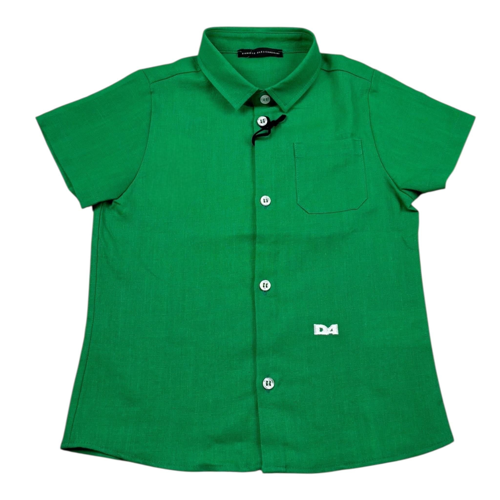 Daniele Alessandrini Camicia Tinta Unita Mezza Manica per Bambino 1296C00224X VERDE DANIELE ALESSANDRINI 