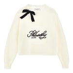 Philosophy Maglia Girocollo Tinta Unita con Logo per Bambina I9E610X PANNA PHILOSOPHY 