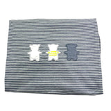 Lalalu' Coperta Bicolore Con Fantasia A Righe Bianco/Blu Per Neonato