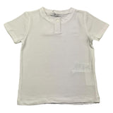 M+E‘ Einfarbiges T-Shirt mit Knöpfen Weiß für Neugeborene