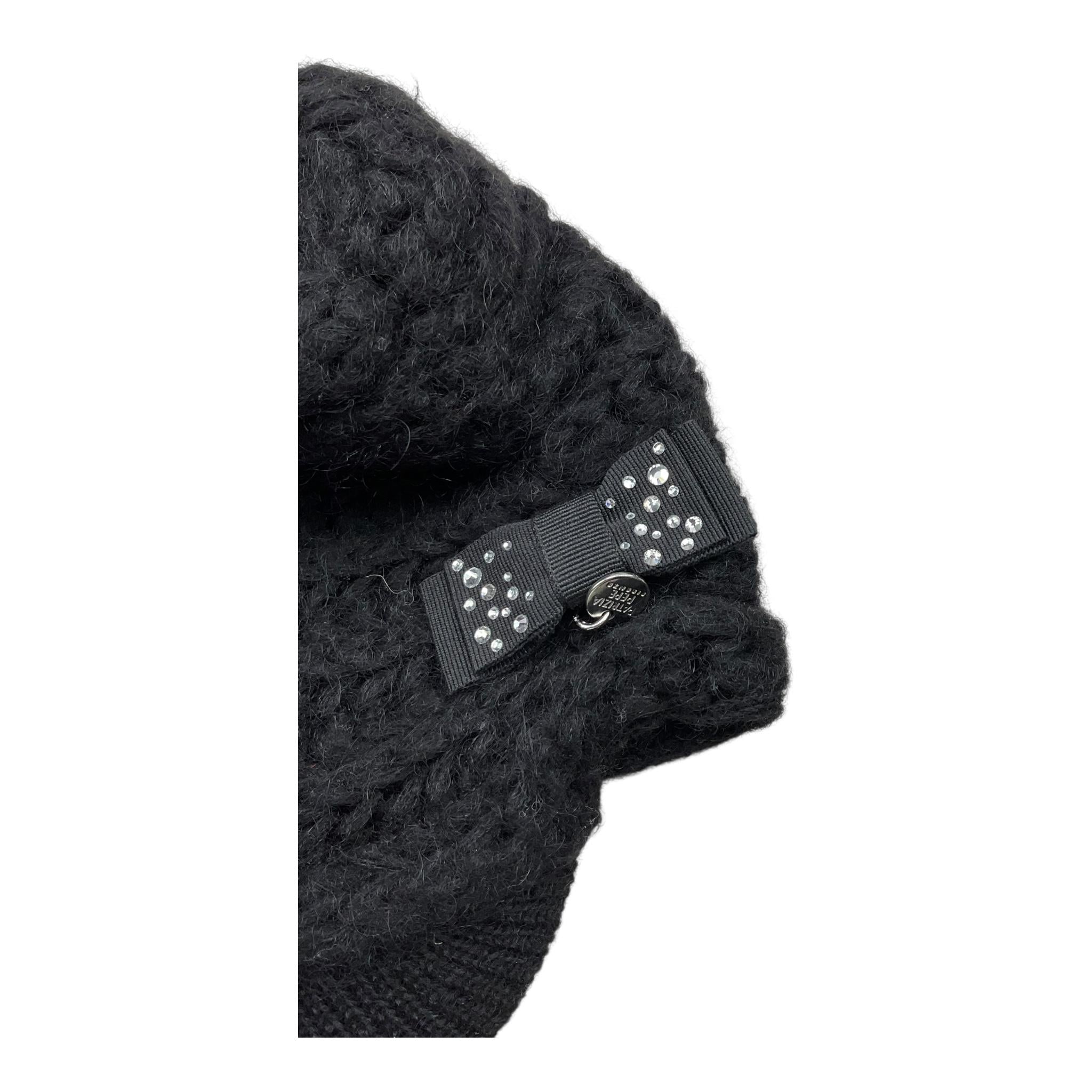 PATRIZIA PEPE cappello tinta unita con logo Nero per Bambina PTCP NERO PATRIZIA PEPE 