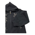 LIU JO felpa con zip e cappuccio tinta unita con brillantini Nero per Bambina KF4109JX NERO LIU JO 