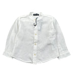 Please Camicia Tinta Unita con Colletto Coreano per Neonato CL28399B73 BIANCO PLEASE 