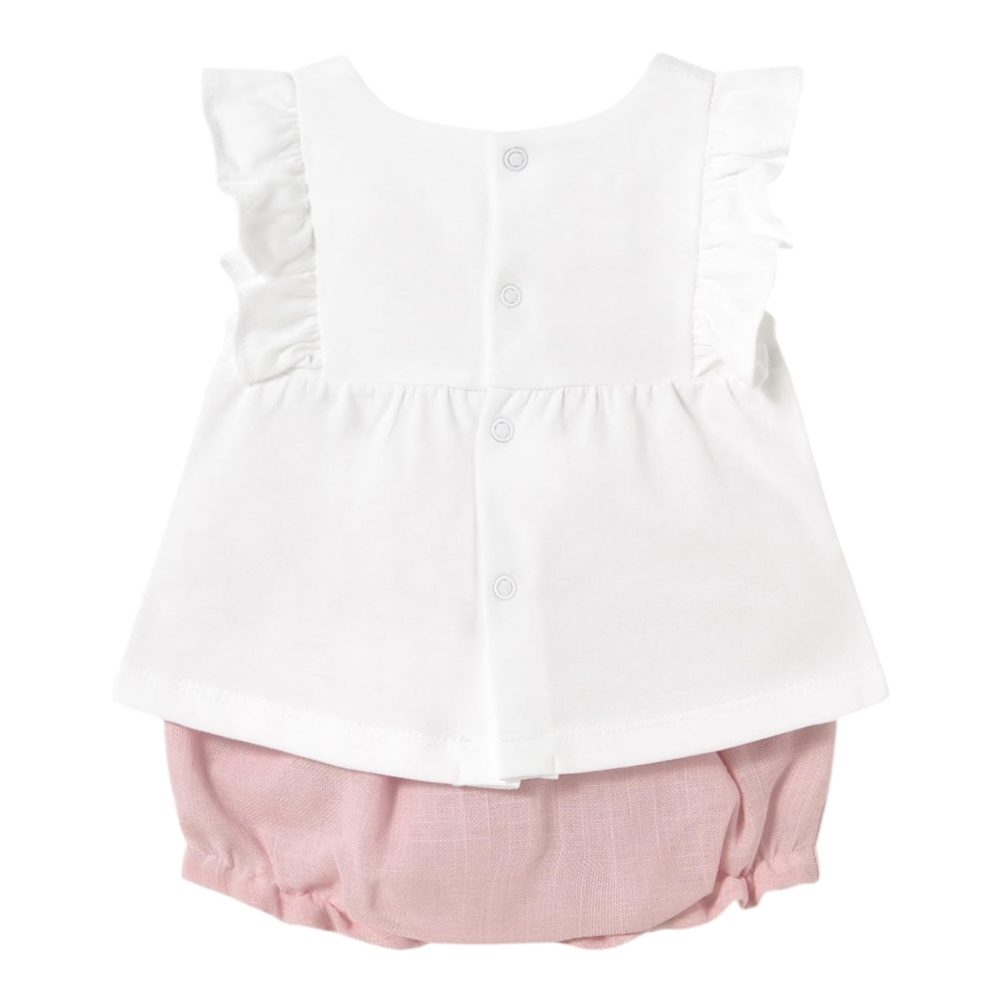 Mayoral Completo 2 Pezzi Canotta-Culotte per Neonata 1255 BIANCO/ROSA MAYORAL 