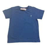 Cesare Paciotti T-Shirt Girocollo Tinta Unita Con Stampa In Contrasto Blu Per Neonato