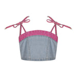 Marc Ellis Top tinta unita In Denim Azzurro per Bambina JMJTP01212 AZZURRO MARC ELLIS 