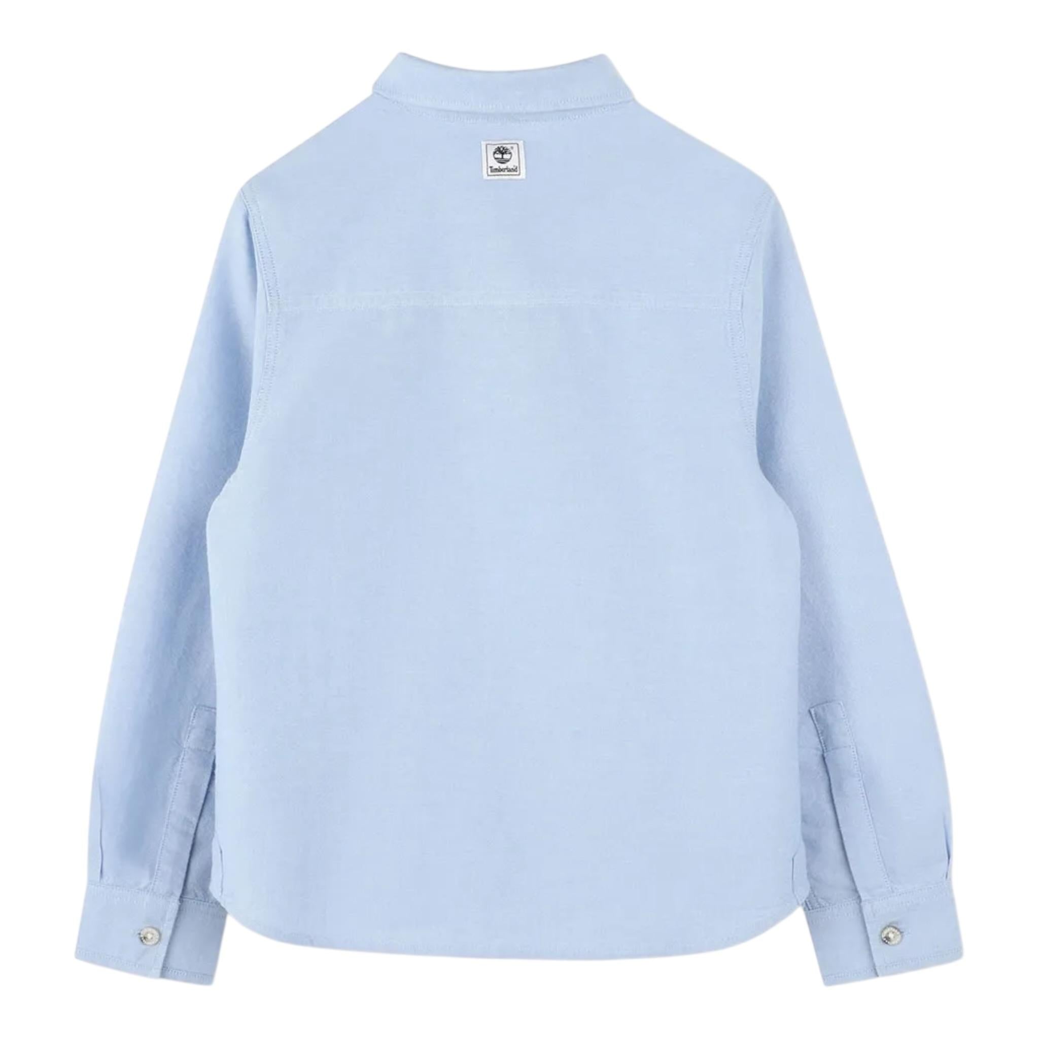 Timberland Camicia Manica Lunga Tinta Unita per Bambino T60519 AZZURRO TIMBERLAND 