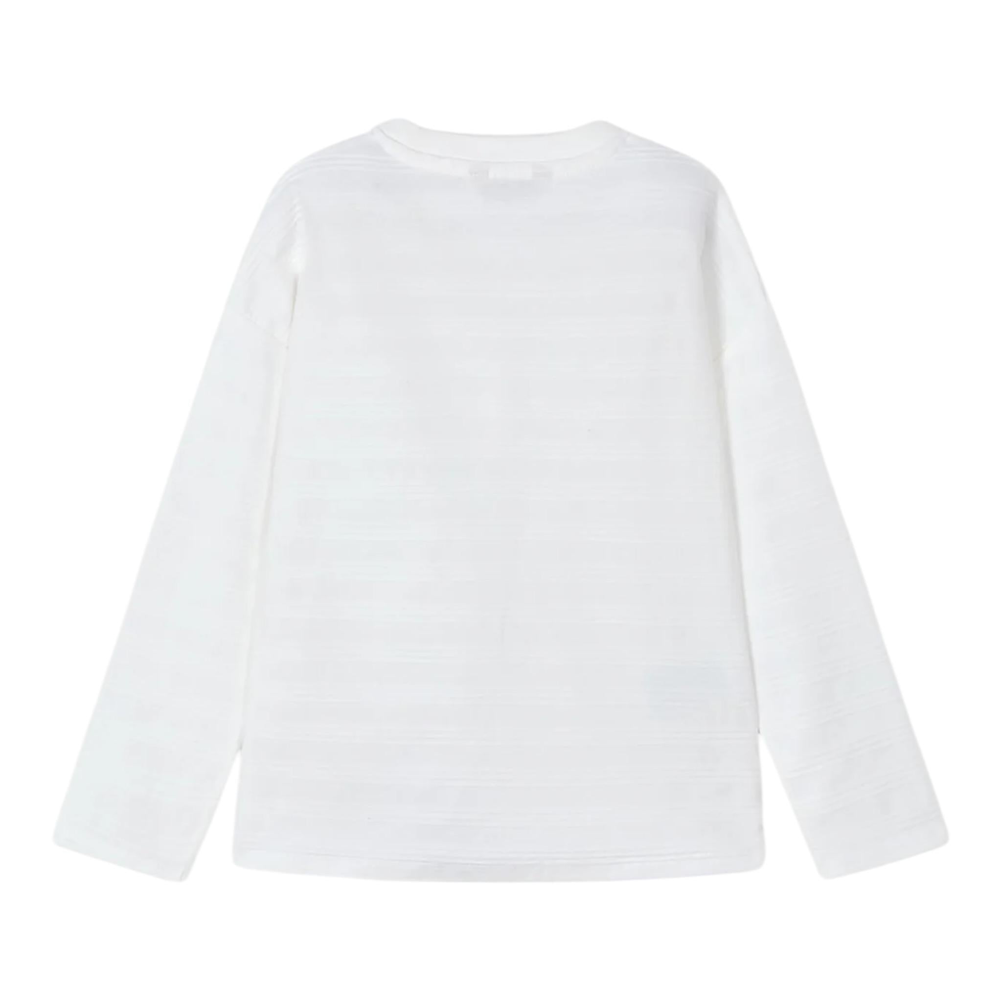 Mayoral Shirt Girocollo Tinta Unita con Taschino per Bambino 3050 BIANCO MAYORAL 