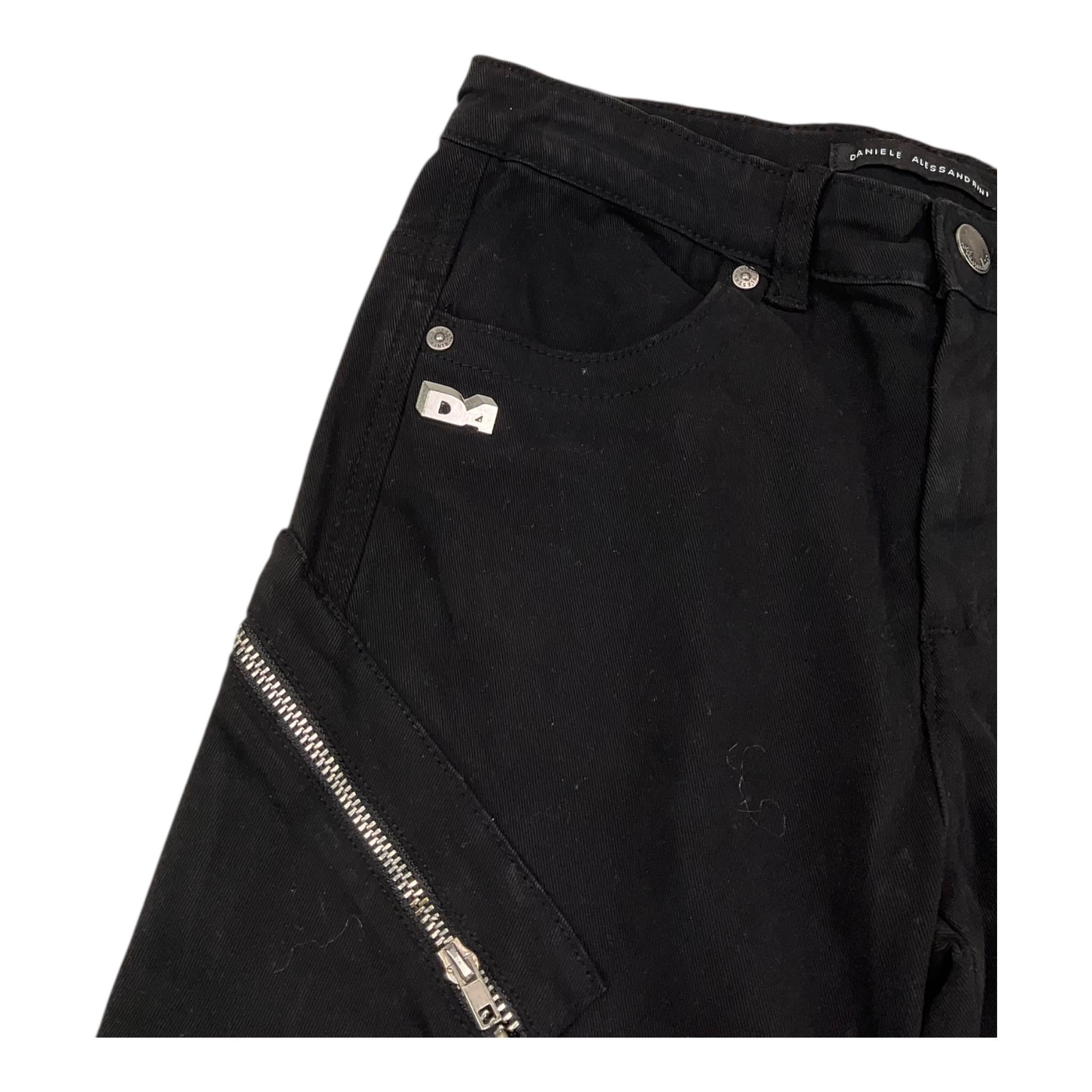 DANIELE ALESSANDRINI pantalone tinta unita con zip Nero per Bambino 1231P00025 NERO DANIELE ALESSANDRINI 
