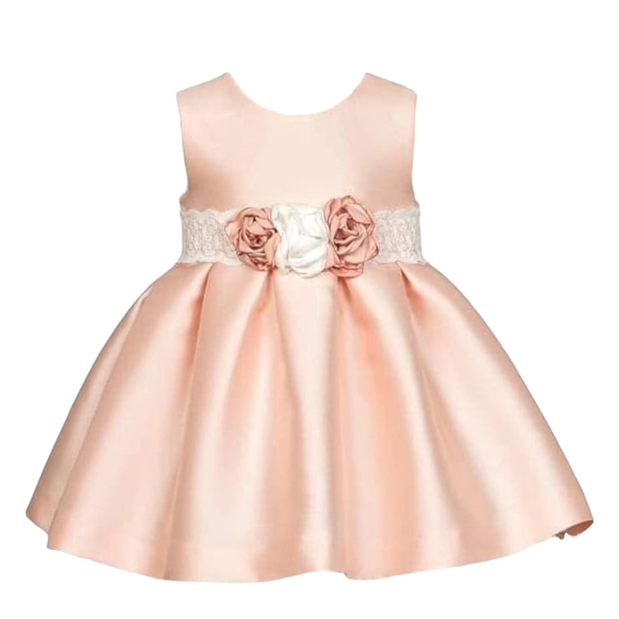 Abel & Lula Abito Cerimonia Tinta Unita con Applicazioni per Neonata 5014 ROSA ABEL & LULA 