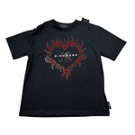 John Richmond T-Shirt Girocollo Tinta Unita con Brillantini per Bambina RGP26206TS NERO JOHN RICHMOND 