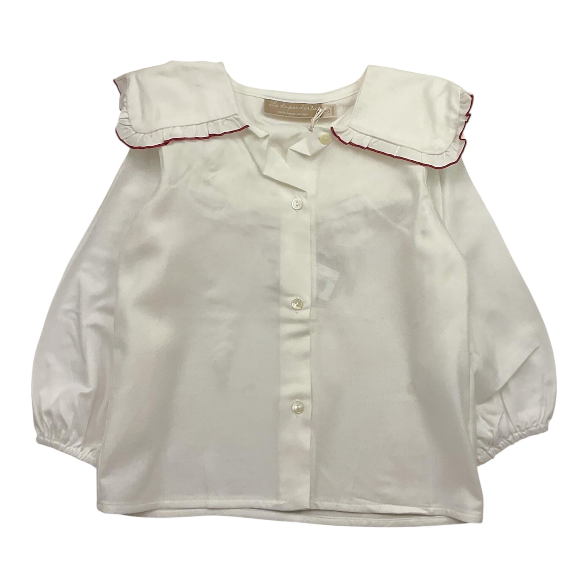LA STUPENDERIA camicia manica lunga tinta unita con colletto Bianco per Bambina TJCM46XJ BIANCO LA STUPENDERIA 