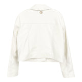 Twinset Giubbino In Ecopelle Tinta Unita con Zip per Bambina 251GJ2561X BIANCO TWINSET 