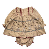 VALENTINA BEBES set abito manica lunga con culotte Beige per Bambina MAR80 BEIGE VALENTINA BEBES 