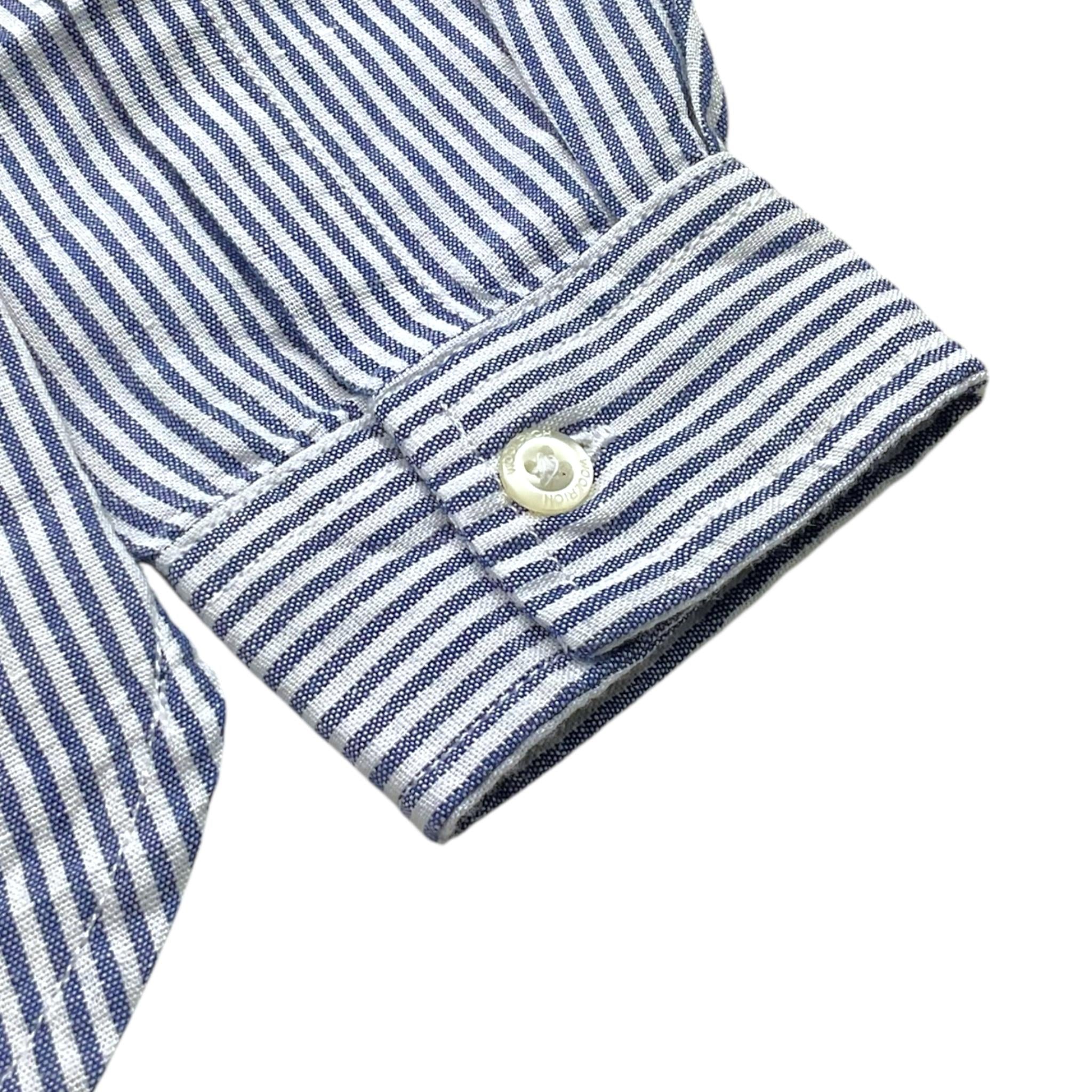 Woolrich Camicia Tinta Unita con Fantasia A Righe per Bambino CFWKSI0068 AZZURRO WOOLRICH 