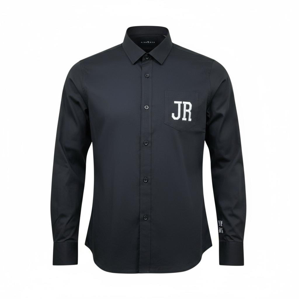 John Richmond Camicia Tinta Unita con Logo per Bambino RBP25028CAX NERO JOHN RICHMOND 