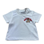 Moschino T-Shirt Girocollo Tinta Unita con Stampa per Neonata MZM047 BIANCO MOSCHINO 