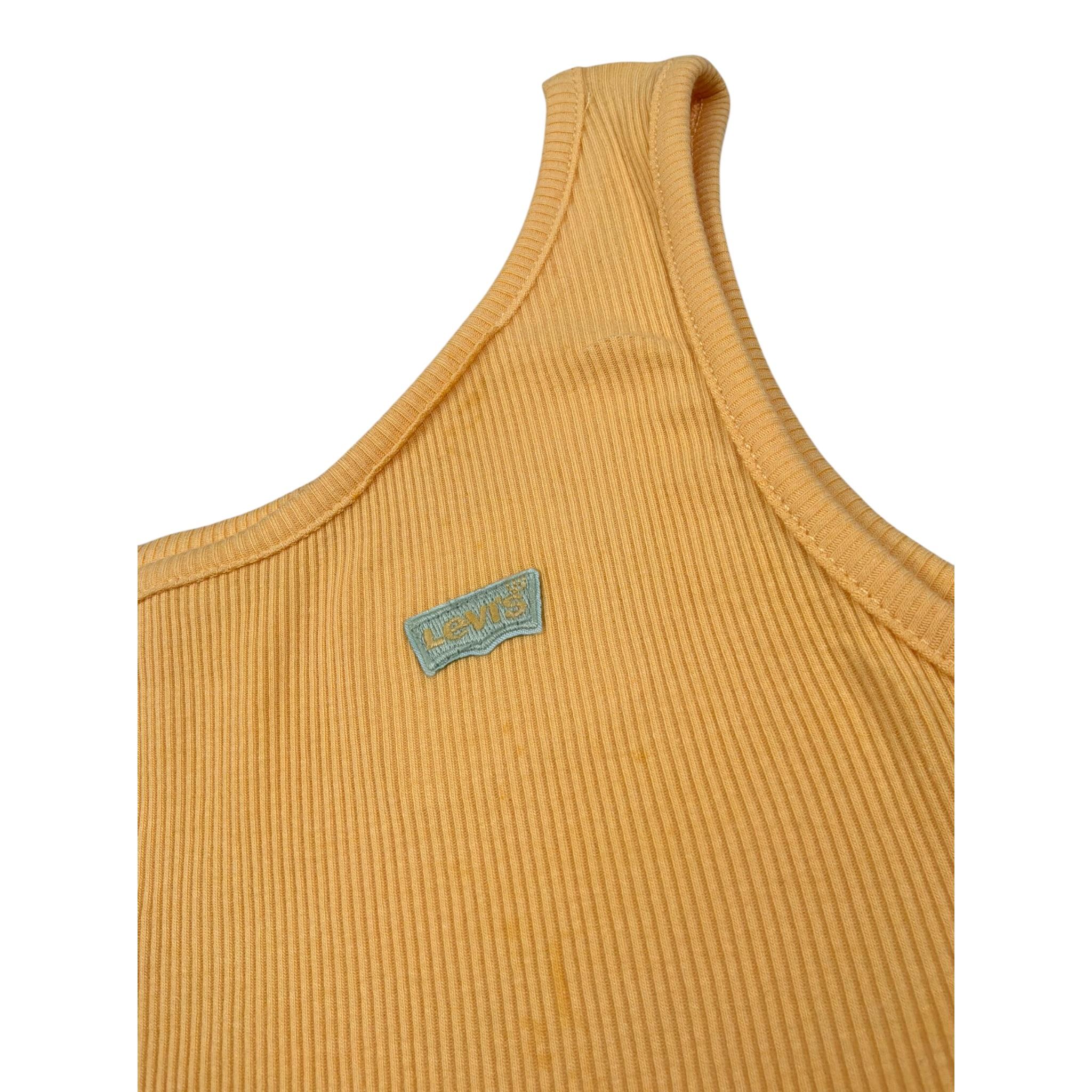 Levi'S Canotta Tinta Unita con Logo per Bambina 4EK116 SENAPE LEVI'S 