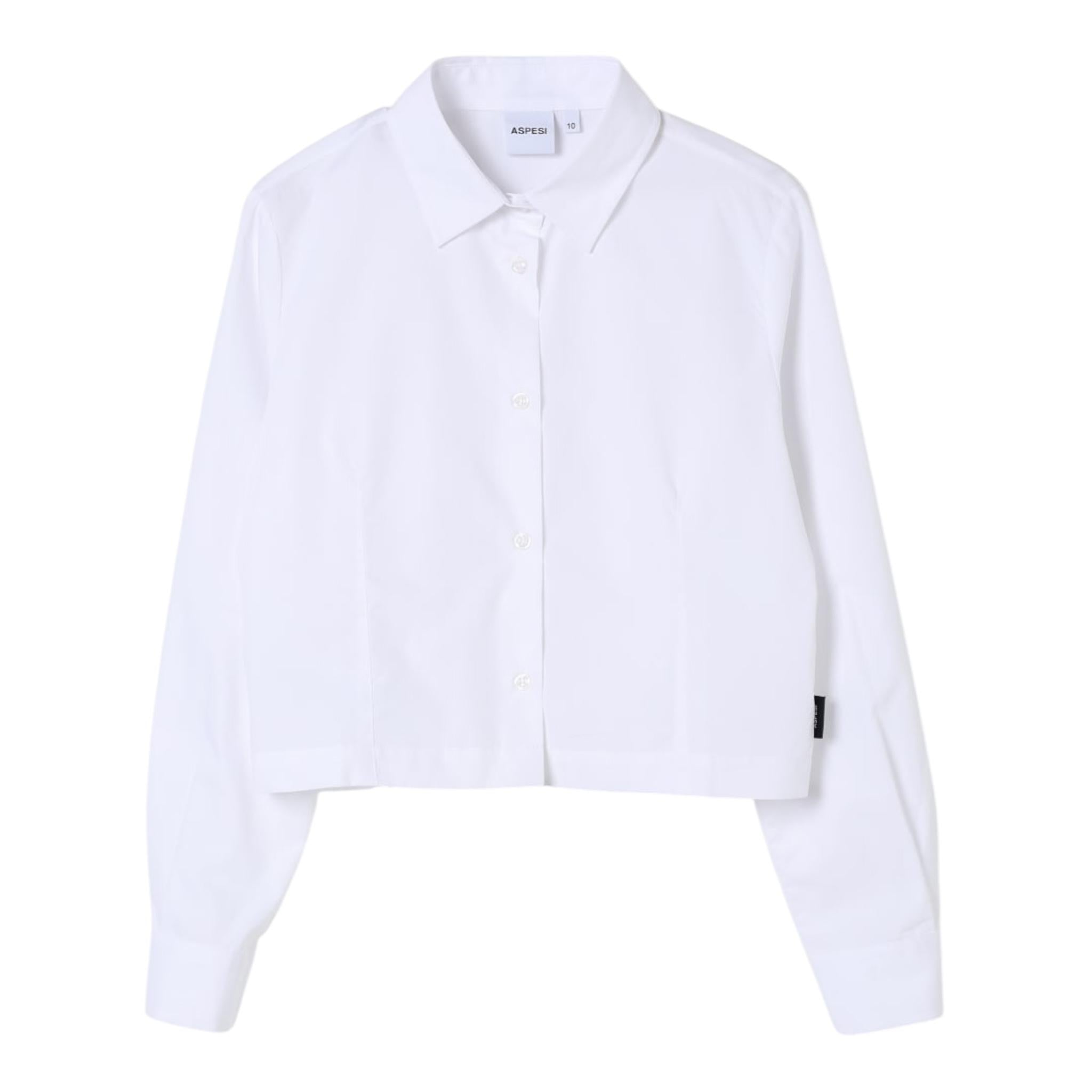 Aspesi Camicia Tinta Unita per Bambina S25035CLC0068 BIANCO ASPESI 