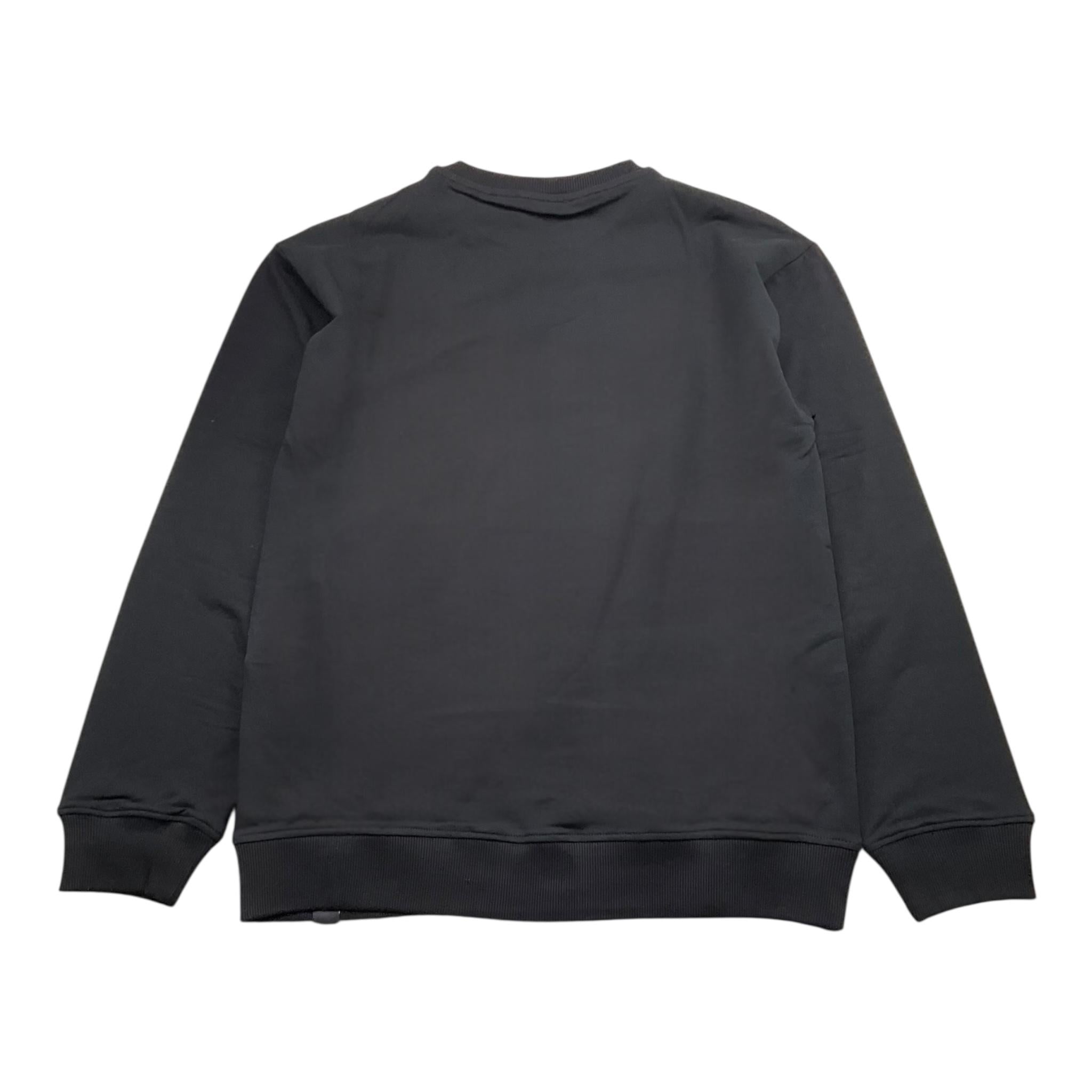 ZU+ELEMENTS felpa tinta unita girocollo con stampa Nero per Bambino ZU1707X NERO ZU+ELEMENTS 