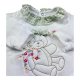 Le Bebe Tutina Manica Lunga Tinta Unita con Colletto per Neonata LBG6229 BIANCO LE BEBE 