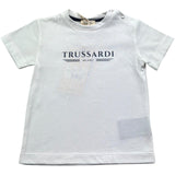 Trussardi T-Shirt Girocollo Tinta Unita con Stampe per Neonato TIP26035TS BIANCO TRUSSARDI 