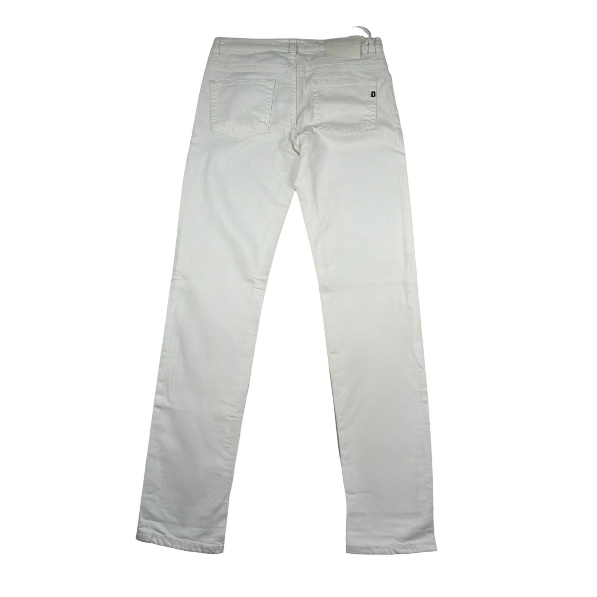 Dondup Pantalone Tinta Unita con Tasche per Bambino BP249 BIANCO DONDUP 