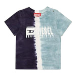 Diesel T-Shirt Tricolore con Stampa per Neonato K00617 BLU DIESEL 