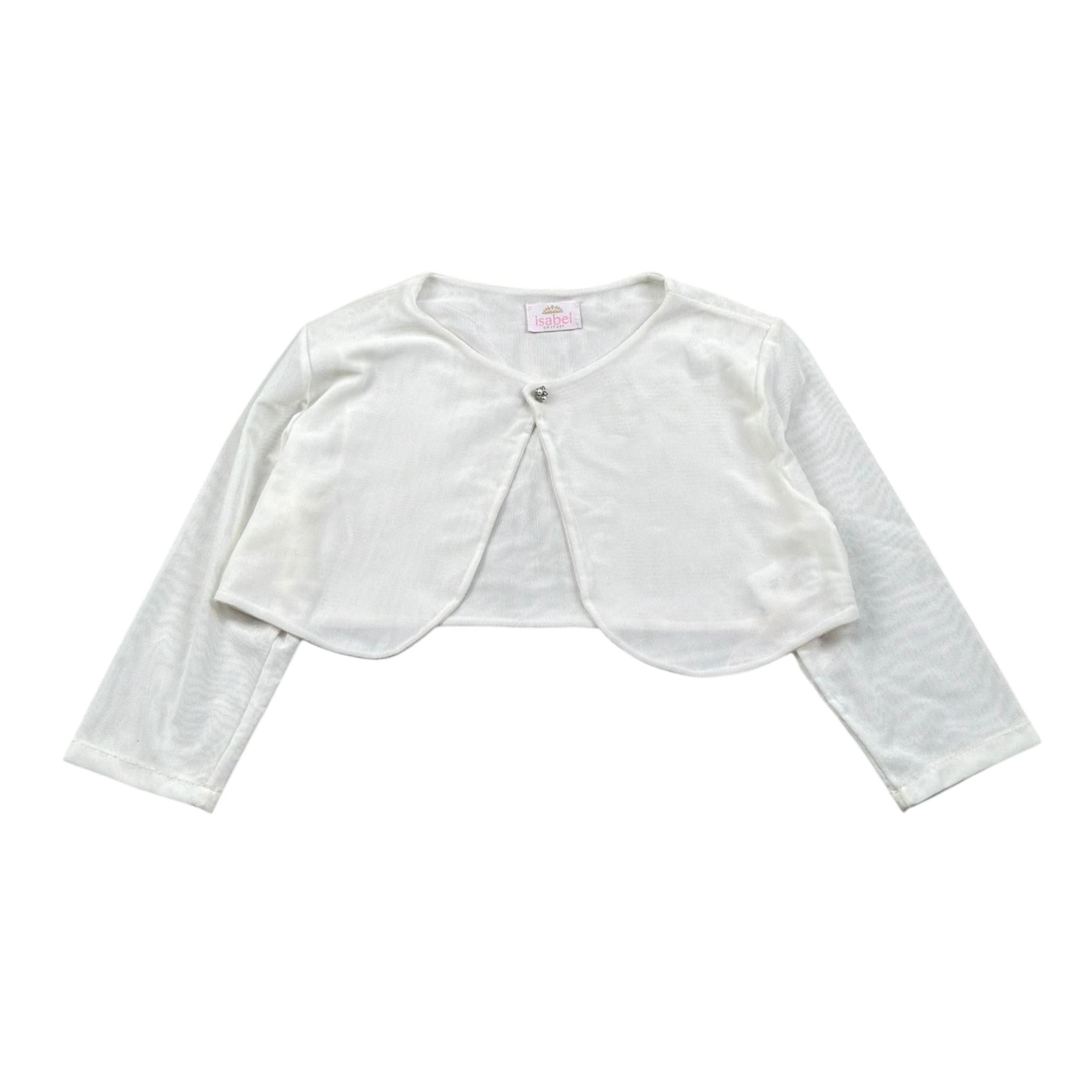 Isabel Coprispalle Tinta Unita con Trasparenze per Bambina ALE4435 BIANCO ISABEL 