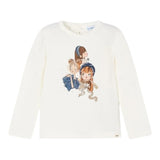 MAYORAL shirt tinta unita con stampa in contrasto Bianco per Neonata 4065XX BIANCO MAYORAL 